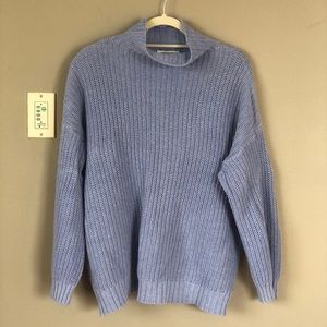 Oversized blue knit American Eagle Outfitters sweater. Size XS.